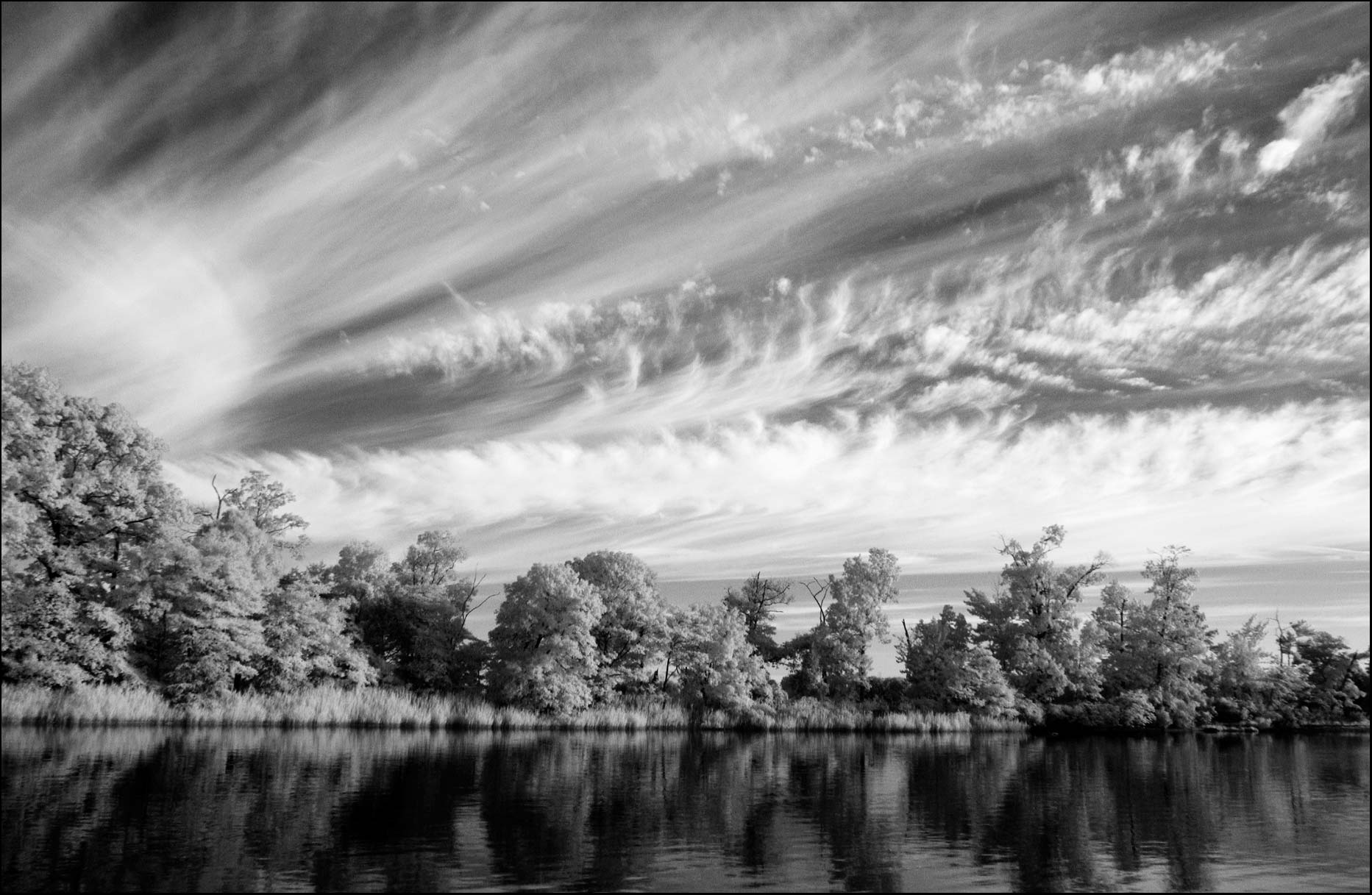 Black and White infrared landscape 